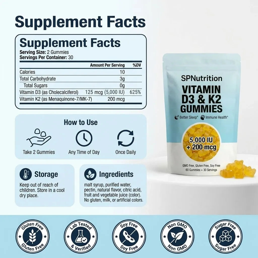 SPNutrition D3 + K2 Gummies