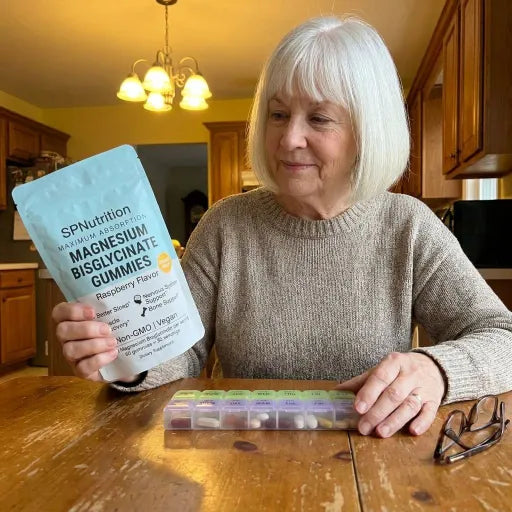 Customer photo with SPNutrition magnesium gummies